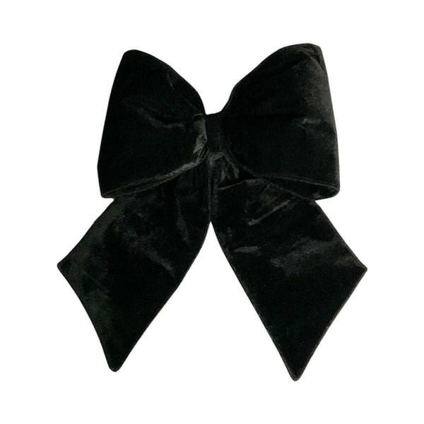 18" x 23" Plush Black Velvet Christmas Bow