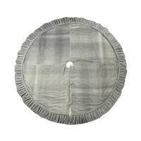 Vickerman 84" Plush Silver Velvet Christmas Tree Skirt