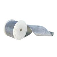 Vickerman 4" x 10Yd Silver Plush Velvet Christmas Ribbon