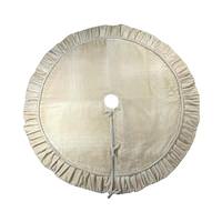Vickerman 60" Plush Champagne Velvet Christmas Tree Skirt