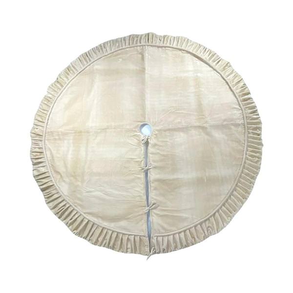 84" Plush Champagne Velvet Christmas Tree Skirt