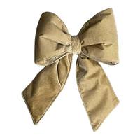 Vickerman 12" x 15" Plush Champagne  Velvet Christmas Bow