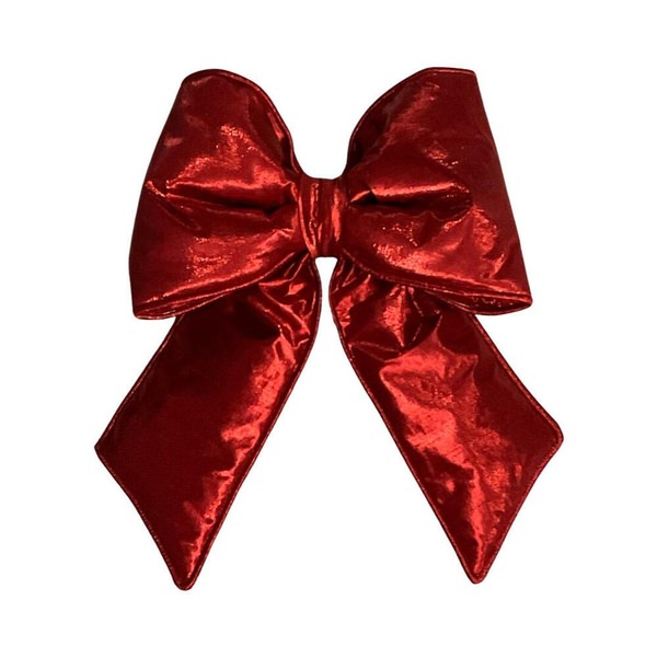 12" x 15" Red Metallic Christmas Bow