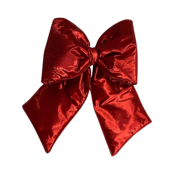 18" x 23" Red Metallic Christmas Bow