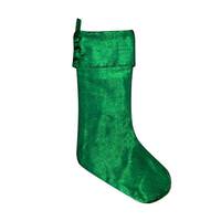 Vickerman 8" x 19" Green Metallic Christmas Stocking 