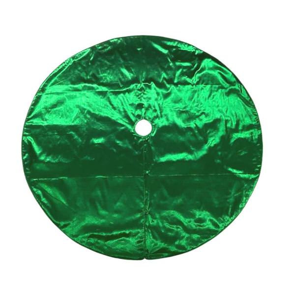 60" Green Metallic Christmas Tree Skirt