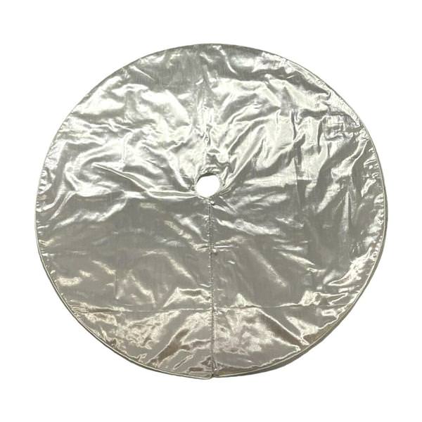 60" Silver Metallic Christmas Tree Skirt