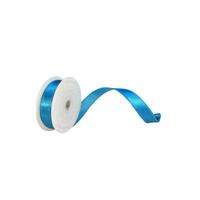 Vickerman 1" x 10Yd Turquoise Satin Christmas Ribbon