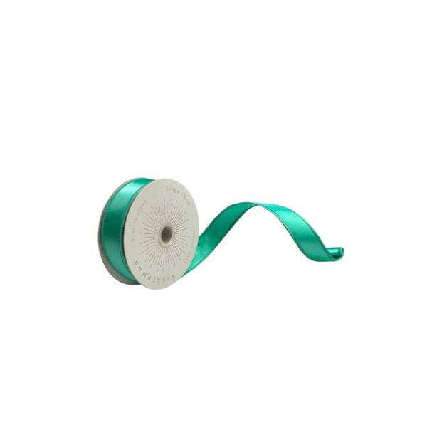 1" x 10Yd Teal Satin Christmas Ribbon