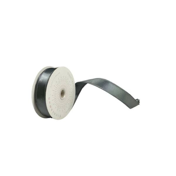1" x 10Yd Pewter Satin Christmas Ribbon
