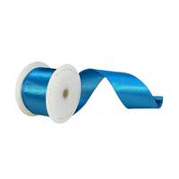 Vickerman 2.5" x 10Yd Turquoise Satin Christmas Ribbon