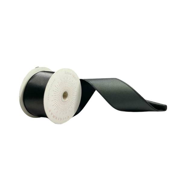 2.5" x 10Yd Black Satin Christmas Ribbon
