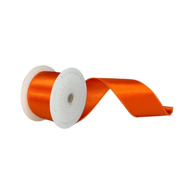 2.5" x 10Yd Burnish Orange Satin Christmas Ribbon