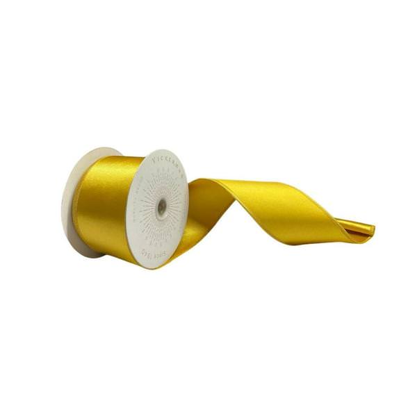 2.5" x 10Yd Antique Gold Satin Christmas Ribbon