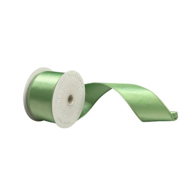 2.5" x 10Yd Sea Foam Satin Christmas Ribbon