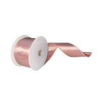 Vickerman 2.5" x 10Yd Rose Gold Satin Christmas Ribbon
