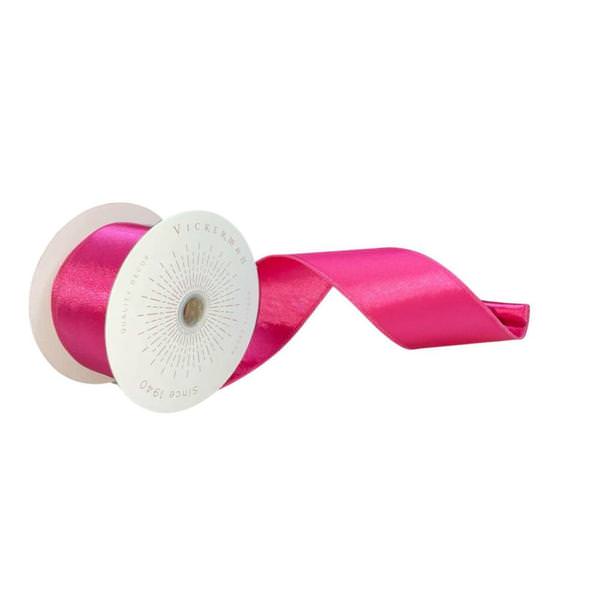 2.5" x 10Yd Hot Pink Satin Christmas Ribbon
