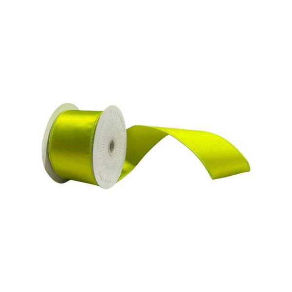 2.5" x 10Yd Lime Satin Christmas Ribbon