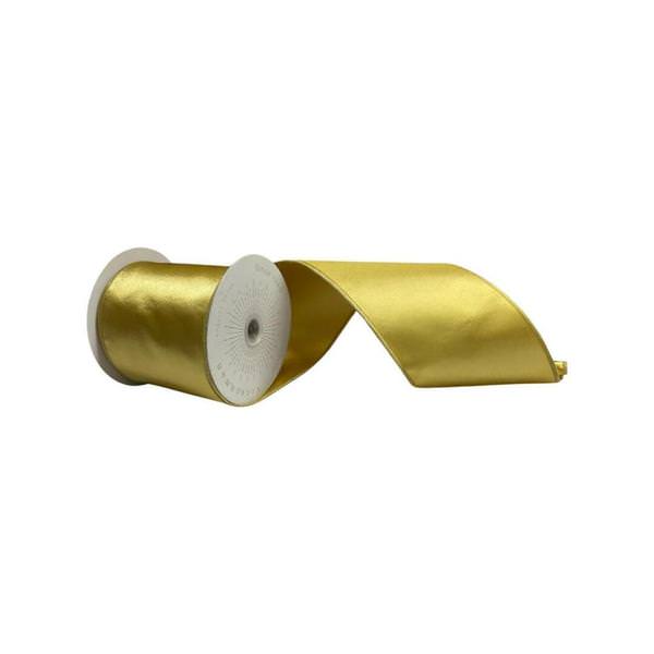 4" x 10Yd Honey Gold Satin Christmas Ribbon