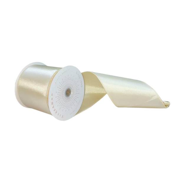 4" x 10Yd Oat Satin Christmas Ribbon