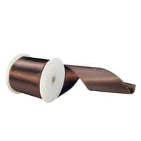 Vickerman 4" x 10Yd Chocolate Satin Christmas Ribbon