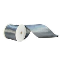 Vickerman 4" x 10Yd Pewter Satin Christmas Ribbon