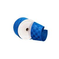 Vickerman 2.5" x 10Yd Blue Velvet Checkered Christmas Ribbon