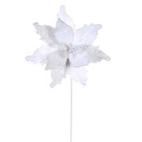 Vickerman 20" White Velvet Sugar Poinsettia Artificial Spray (3 Pack)
