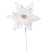 Vickerman 20" Cream Deluxe Velvet Poinsettia Artificial Spray (3 Pack)