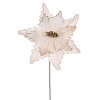 Vickerman 20" Champagne Deluxe Velvet Poinsettia Artificial Spray (3 Pack)