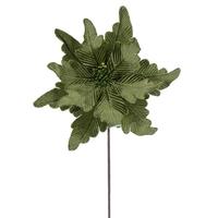 Vickerman 20" Lime Deluxe Velvet Poinsettia Artificial Spray (3 Pack)