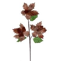 Vickerman 26" Mocha Razor Velvet Poinsettia Trio Artificial Flower Stem (3 Pack)