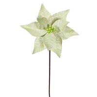Vickerman 20" Lime Iridescent Deluxe Velvet Poinsettia Artificial Spray (3 Pack)