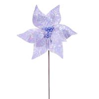 Vickerman 20" Lavender Iridescent Deluxe Velvet Poinsettia Artificial Spray (3 Pack)