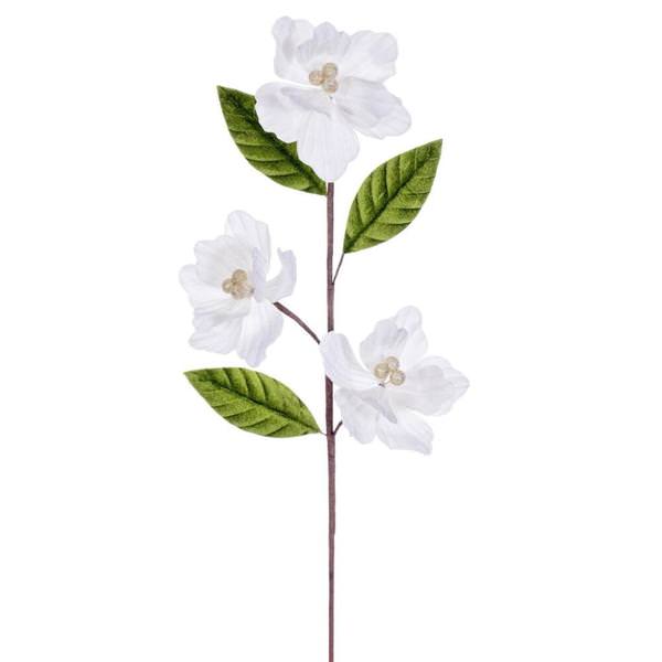 28" Cream Velvet Razor Amaryllis Artificial Flower Stem (3 Pack)