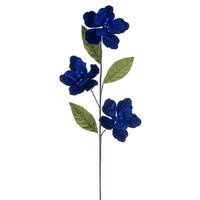 Vickerman 28" Blue Velvet Razor Amaryllis Artificial Flower Stem (3 Pack)