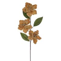 Vickerman 28" Gold Velvet Razor Amaryllis Artificial Flower Stem (3 Pack)