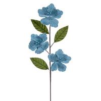 Vickerman 28"  Baby Blue Velvet Amaryllis Artificial Flower Stem (3 Pack)