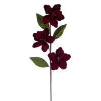 Vickerman 28" Burgundy Velvet Razor Amaryllis Artificial Flower Stem (3 Pack)