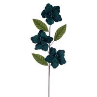 Vickerman 28" Midnight Green Velvet Razor Amaryllis Artificial Flower Stem (3 Pack)