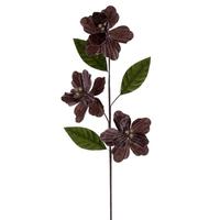 Vickerman 28" Mocha Velvet Razor Amaryllis Artificial Flower Stem (3 Pack)
