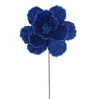 Vickerman 20" Blue Velvet Magnolia Artificial Spray (3 Pack)