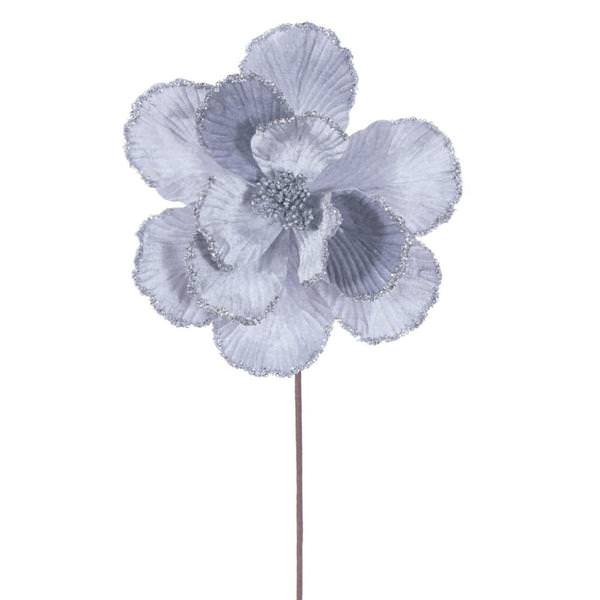 20" Silver Velvet Magnolia Artificial Spray (3 Pack)
