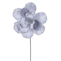 Vickerman 20" Silver Velvet Magnolia Artificial Spray (3 Pack)