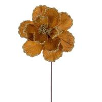 Vickerman 20" Gold Velvet Magnolia Artificial Spray (3 Pack)