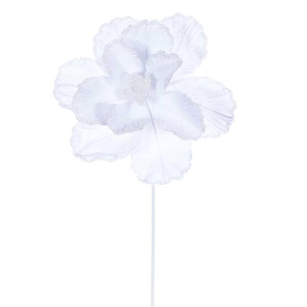 20" White Velvet Magnolia Artificial Spray (3 Pack)