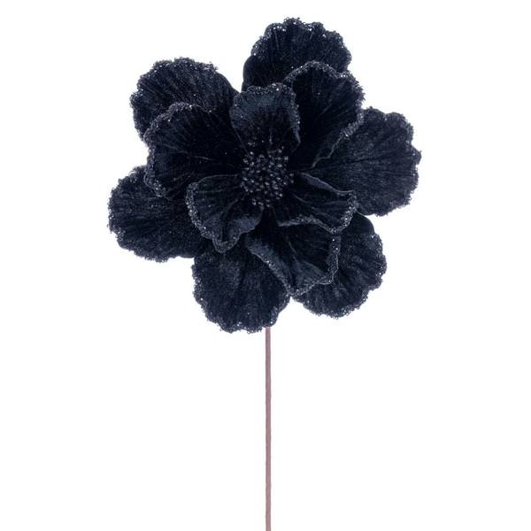 20" Black Velvet Magnolia Artificial Spray (3 Pack)