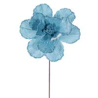 Vickerman 20" Baby Blue Velvet Magnolia Artificial Spray (3 Pack)