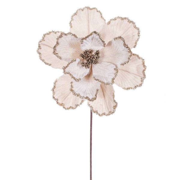 20" Champagne Velvet Magnolia Artificial Spray (3 Pack)
