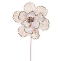 Vickerman 20" Champagne Velvet Magnolia Artificial Spray (3 Pack)